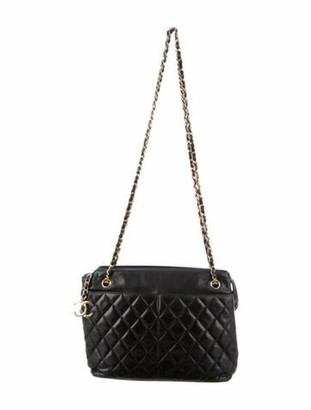 Chanel Vintage Quilted Lambskin Shopper gold