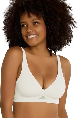 Niidor Seamless Wireless Bra V Neck Invisible Comfort Bra Breathable Wirefree Bralette Thin Soft