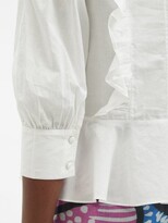 Thumbnail for your product : Rhode Resort Sylvie Ruffled Cotton-poplin Blouse - White