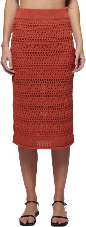 Nation Ltd. Women's Driana Crochet Skirt In Ginger