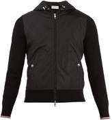 Thumbnail for your product : Moncler Contrast Panel Hooded Bomber Jacket - Mens - Black