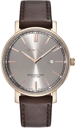 Gant Men's Analogue Quartz Watch with Leather Strap GT006006 - ShopStyle