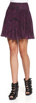Thumbnail for your product : Nanette Lepore Embroidered Pleated A-Line Skirt