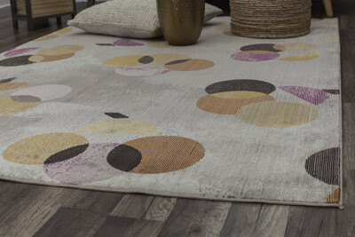 Rugs America Lush Geometric Gray Area Rug