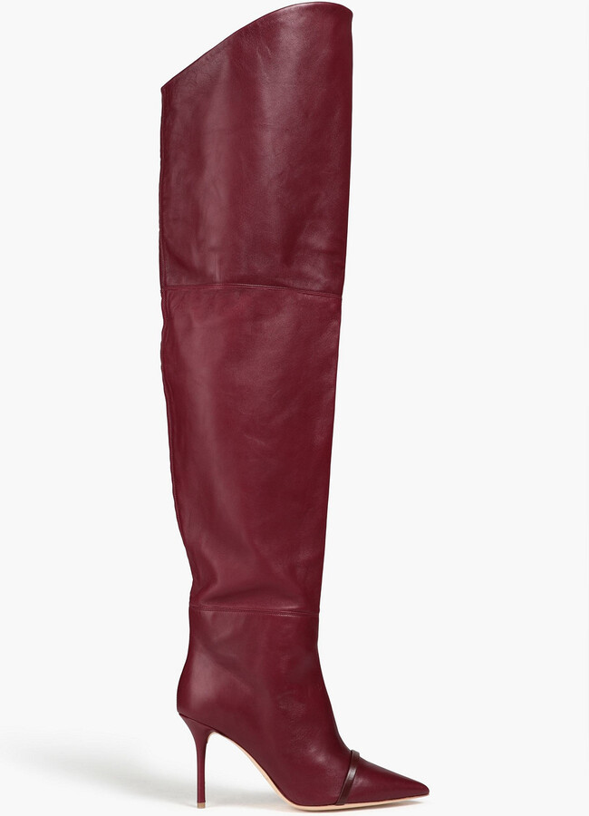 Burgundy Knee Boots | Shop The Largest Collection | ShopStyle