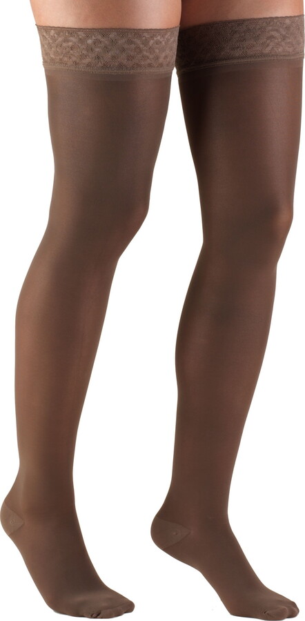 Truform Women’s Stockings, Thigh High, Sheer: 20-30 mmHg, Taupe, X-Large