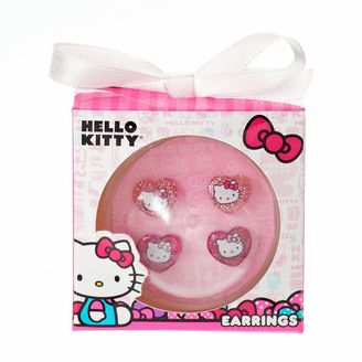 Hello Kitty Glitter Stud Earring Set - Girls