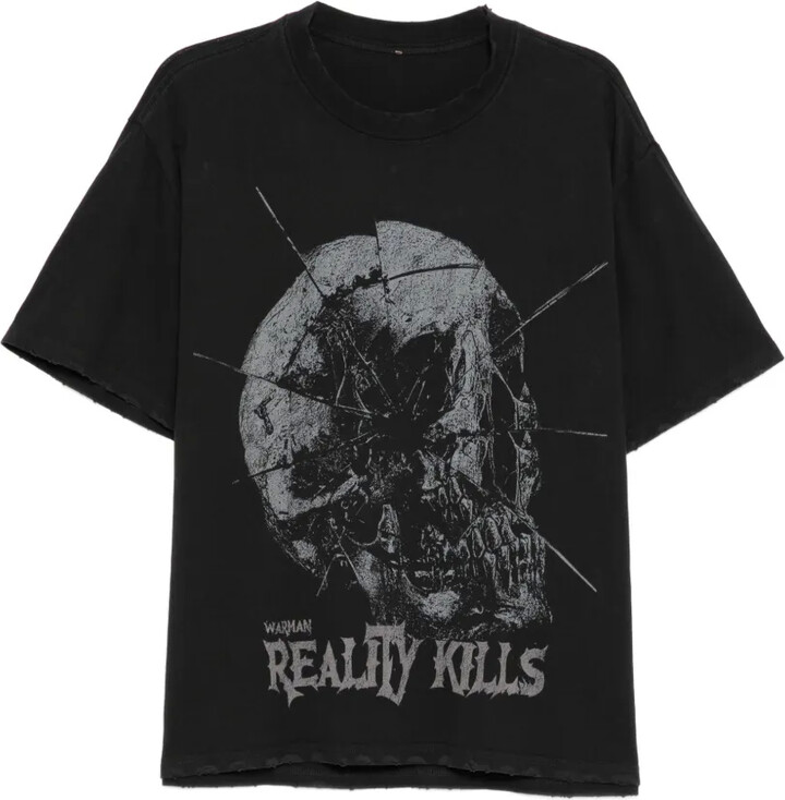 WARMAN graphic raw-cut T-shirt