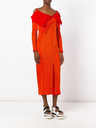 Issey Miyake Pre-Owned Asymmetric Pleated Dress