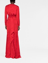 Thumbnail for your product : Silvia Tcherassi Acquaviva floral jacquard wrap dress