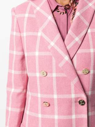 Just Cavalli double breasted check blazer