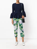 Thumbnail for your product : Dolce & Gabbana hydrangea print cropped trousers