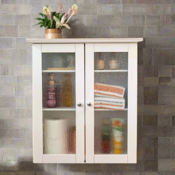 Teamson Home TeamsonHomeConnorRemovableWallCabinetwithAdjustableShelves&2GlassDoors