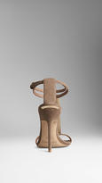 Thumbnail for your product : Burberry Panel Detail Suede T-bar Sandals