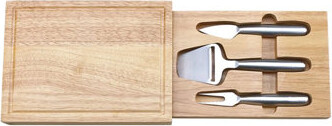 Creative Gifts International Rectangular Cheeseboard with 3 Metal Utensils Inside