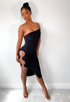 black mid thigh dress