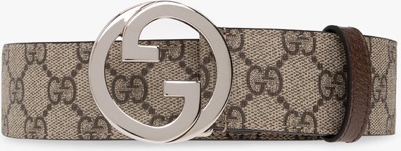 Gucci Men's 3.5cm Monogrammed Coated-Canvas Belt