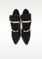 Thumbnail for your product : Balmain Desiree Black Patent Leather and Suede Pump