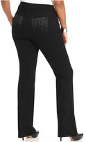 Thumbnail for your product : Style&Co. Plus Size Tummy-Control Embellished Jeans, Black Rinse Wash