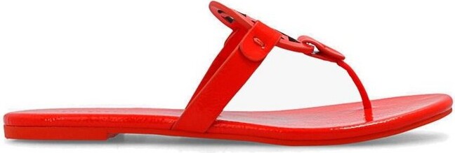 Tory Burch Miller Logo Patch Thong Sandals - ShopStyle