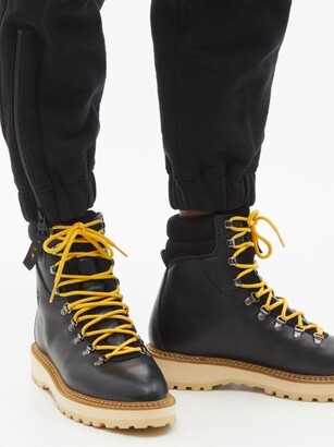 Diemme Monfumo Grained-leather Boots - Black
