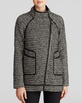 Thumbnail for your product : Rebecca Taylor Coat - Tweed Jacquard Asymmetric