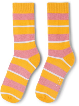 Marni Kids Yellow & Pink Stripes Socks