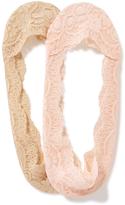 Thumbnail for your product : Old Navy Lace-Trim No-Show Liner-Sock 2-Pack for Women