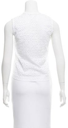 Comme des Garcons Eyelet Sleeveless Top