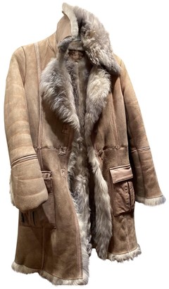 Pinko Brown Faux fur Coat for Women