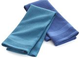 Thumbnail for your product : Crate & Barrel Set of 2 Waffle-Terry Blue Dish Towels