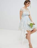 Thumbnail for your product : Bardot Chi Chi London Petite Premium Lace Midi Prom Dress With Neck