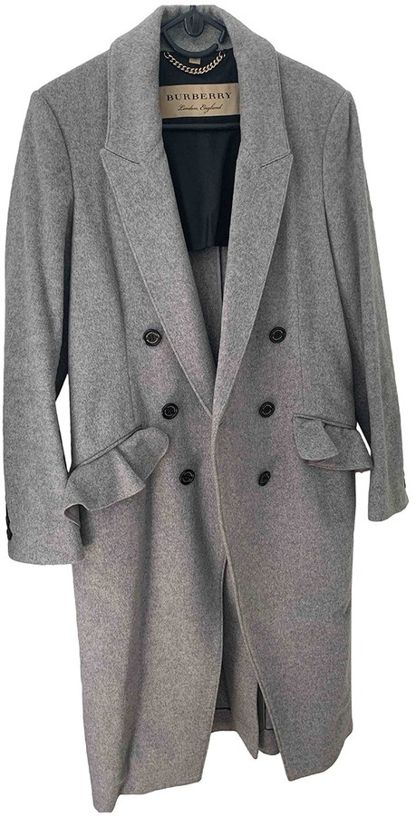 burberry gray wool coat