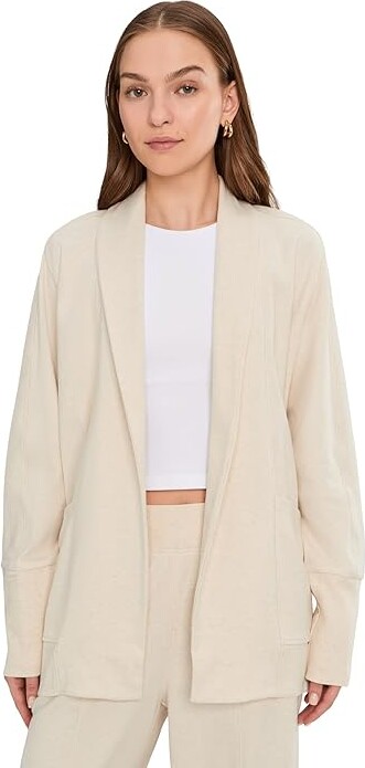 Pact Airplane Wrap Cardigan Women's Sweater Cream Heather : SM, Cotton