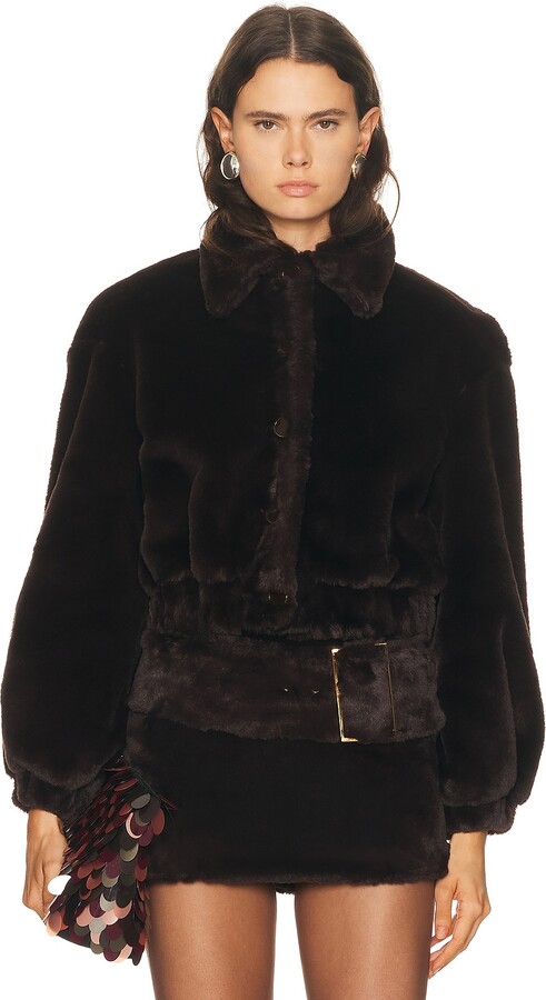 Rowen Rose Bomber Jacket in Chocolate