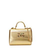 Thumbnail for your product : Dolce & Gabbana Girls' Metallic Leather Top-Handle Shoulder Bag