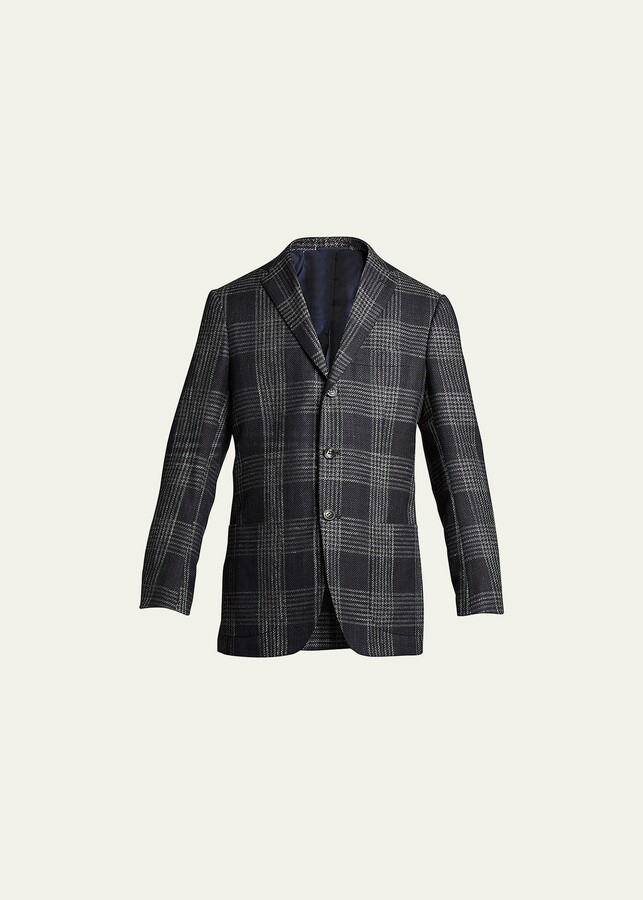 black checked blazer mens