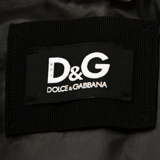 Dolce & Gabbana Burgundy Lamb Leather Rib Knit Trim Jacket M