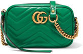 Thumbnail for your product : Gucci Gg Marmont Camera Mini Quilted Leather Shoulder Bag - Emerald