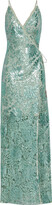 Thumbnail for your product : Maria Lucia Hohan Zita Sequin-embellished Embroidered Tulle Wrap Gown