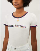 Thumbnail for your product : Wildfox Couture Vibe On This roundneck cotton T-shirt