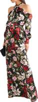 Thumbnail for your product : Erdem Anora Cold-shoulder Floral-print Silk-satin Gown