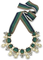 Thumbnail for your product : Tory Burch Vintage Gold w/Crystals and Glass Pearl Ribbon Necklace