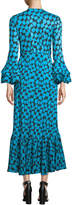 Thumbnail for your product : Diane von Furstenberg Printed Ruffle-Sleeve Silk Wrap Dress