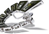 Thumbnail for your product : Stephen Webster 18kt white gold Dynamite enamel and diamond hoop earrings