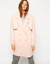 Thumbnail for your product : ASOS Coat In Cocoon Fit With Stormflaps