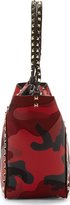 Thumbnail for your product : RED Valentino Valentino Red Leather Camo Studded Medium Tote