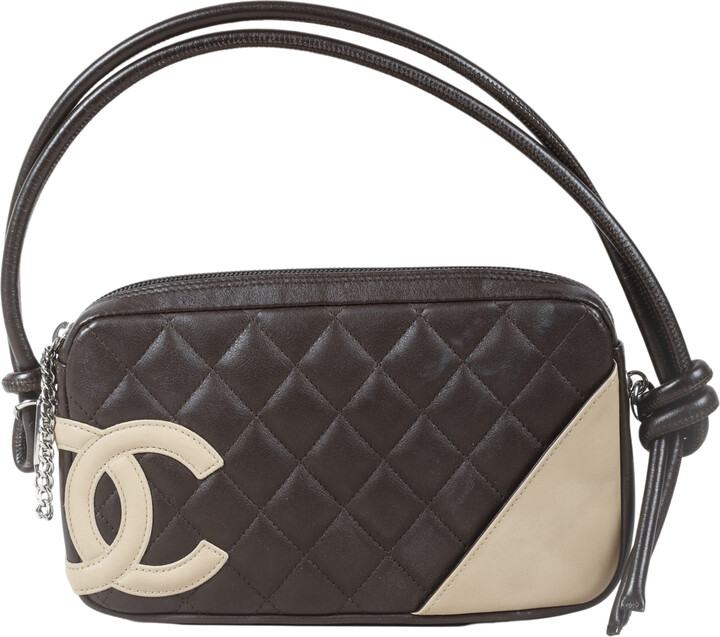 Cambon small rectangle leather handbag Chanel Brown in Leather