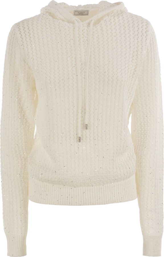 Peserico Pure Cotton Cordonet Jumper With Sequins