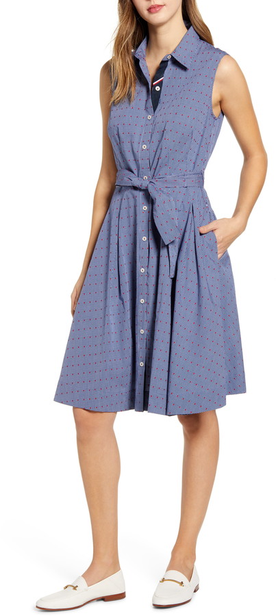 fit flare shirt dress